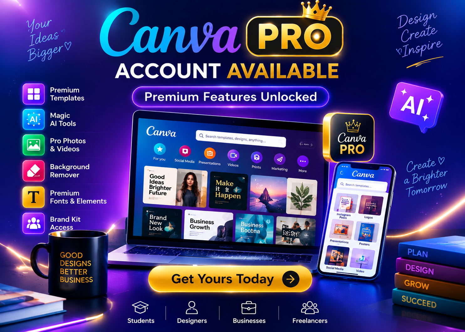 Canva Pro Account Subscription